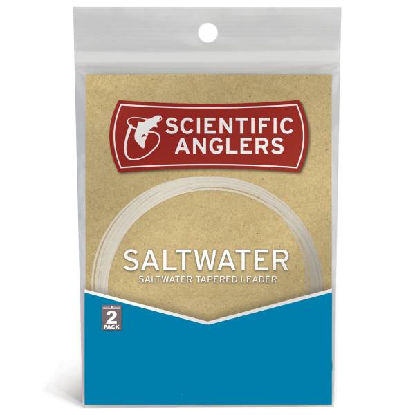 Scientific Anglers Saltwater Tapered Leader, 2 Pack – 14lb Fishing