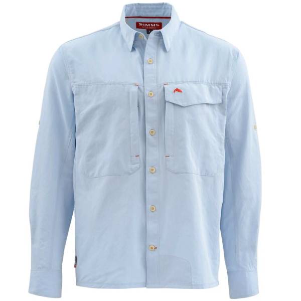 Simms Guide Fishing Long Sleeve Marl Shirt – Light Blue Clothing