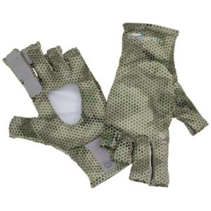 Simms SolarFlex SunGlove Fishing Gloves – Hex Camo Loden Accessories