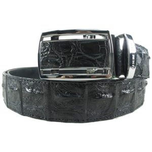 Genuine Hornback Crocodile Leather Belt – Black Belts