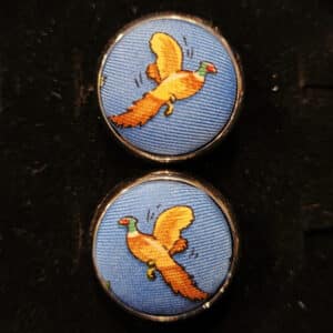 Bird Dog Bay Pheasant Cufflinks – Light Blue Accessories