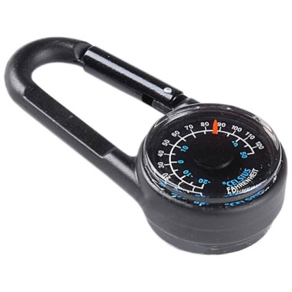 Multifunctional Hiking Metal Carabiner with Mini Compass and Thermometer Accessories