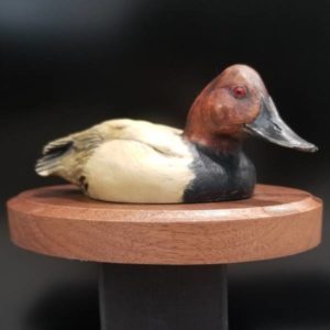 DeLodzia Duck Contemplating His Navel or Whats That? Medium Scrimshaw Statue Miscellaneous
