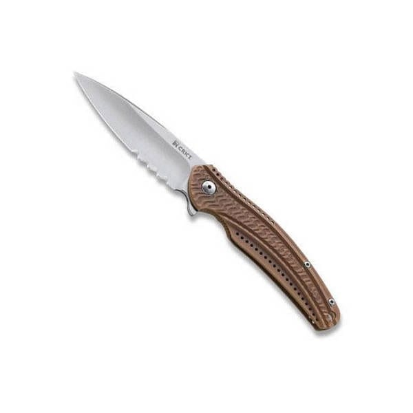 Columbia River Knife Onion Ripple 3.15", Serrated Edge Bronze