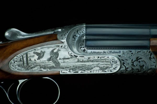 Famars Excalibur Quail Gun Sideplates 28 Gauge Shotgun