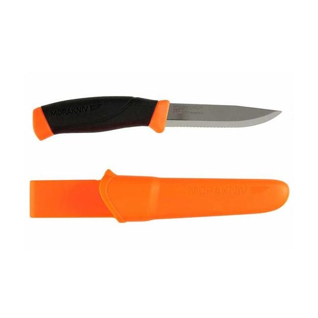 Morakniv Companion Serrated Knife with Sandvik Stainless Steel Blade Fixed Blade
