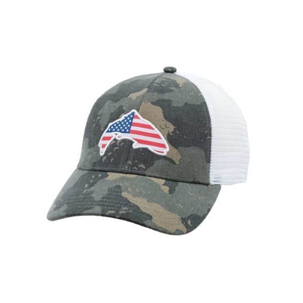 Simms Men's USA Trout Trucker Hat