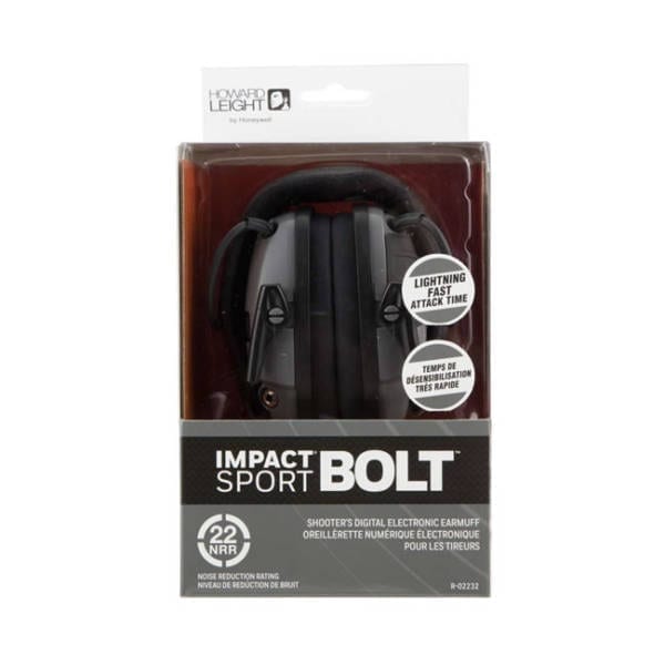 Howard Leight Impact Sport Bolt Grey Electronic Earmuffs