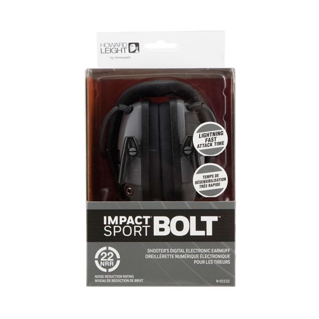 Howard Leight Impact Sport Bolt Folding Electronic Earmuff Eye & Ear Protection