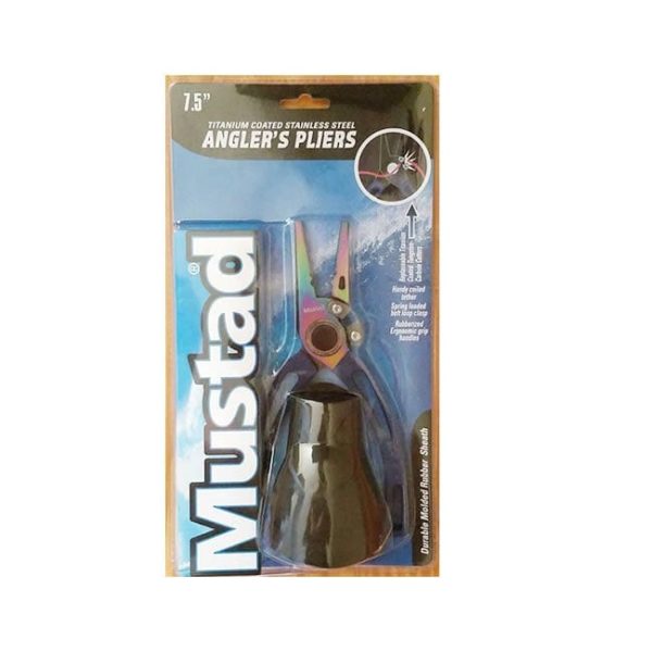 Mustad 7.5'' Stainless Steel Pliers with Rubber Holster