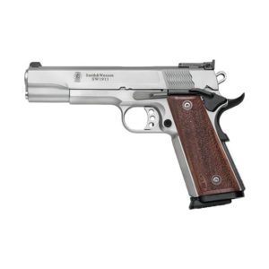 Smith & Wesson 1911 Pro Single 9mm 5″ 10+1 Wood Grip Stainless Firearms