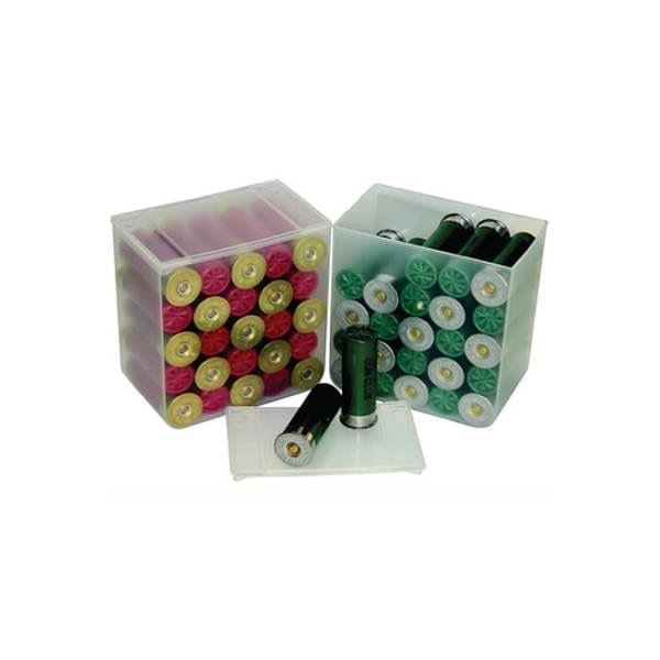 MTM Compact Shotshell Storage Boxes Clear 25Rd