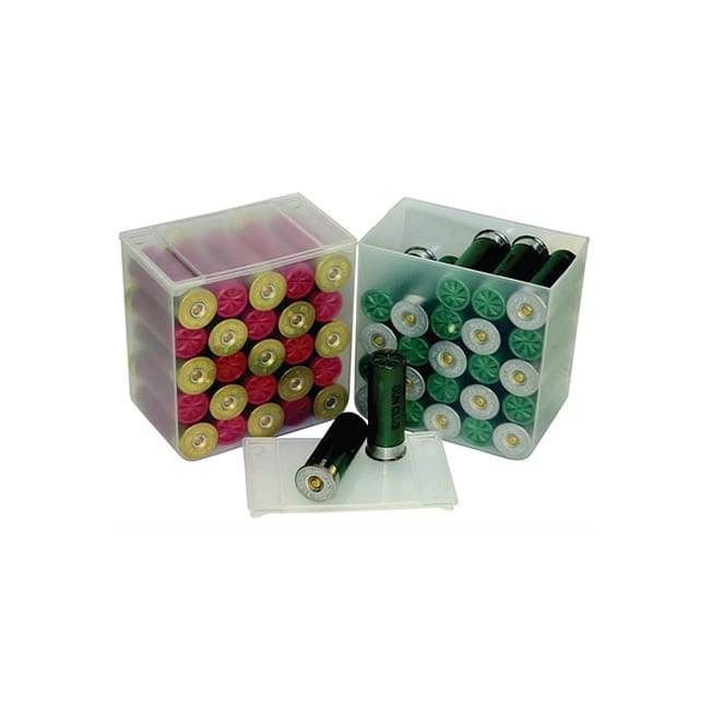 MTM Compact Shotshell Storage Boxes Clear 25Rd Ammo Cans & Boxes