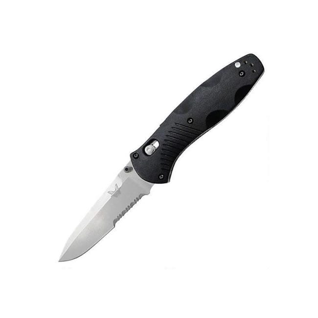 Benchmade Osborne Barrage 3.6″ Drop-point Satin Serrated Blade  Folding Knives