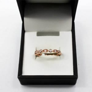 Rose Gold Diamond Ring 3.78 Grams – 0.16 Carat Diamond Jewelry