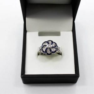 Diamond, Sapphire & Gold Ring (4.94g, 0.22cts, SP 1.05 cts) Jewelry