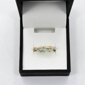 Diamond & Yellow Gold Ring (14 KTW – 0.10 Carats) Jewelry