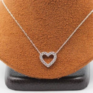 Diamond & Gold Heart Necklace 1.06 Grams – 0.5 Carat Jewelry