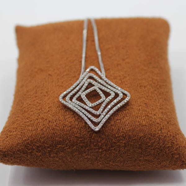 Diamond Pendant with a Chain 0.97 Carat