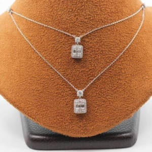 Diamond White Gold Necklace 5.70 Grams – 1.05 Carat Jewelry