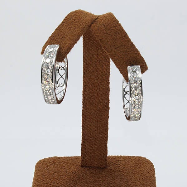 Diamond Looped Earrings 10.89 Grams - 3.00 CTS