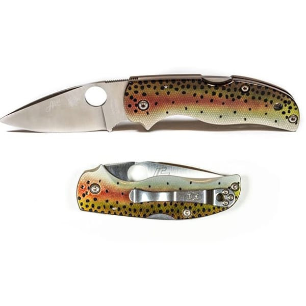 Abel + Spyderco Native 5 Rainbow Trout Folding Knife Folding Knives