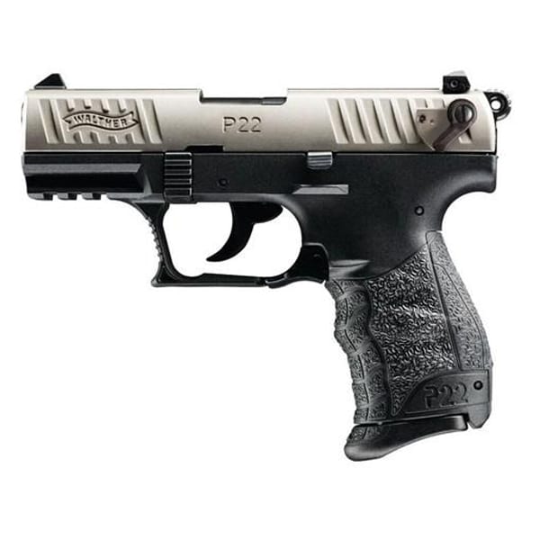 Walther P22Q Double Action 22LR 3.42″ Nickel Double Action