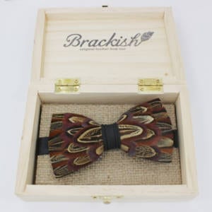 Brackish Pheasant Feather – 4.5″ x 2.5″ BowTie Bow Ties