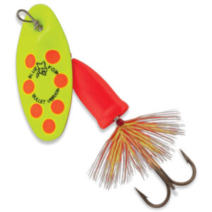 Blue Fox Vibrax Bullet Fly Fishing Lure - Fluorescent Yellow/Fluorescent Red