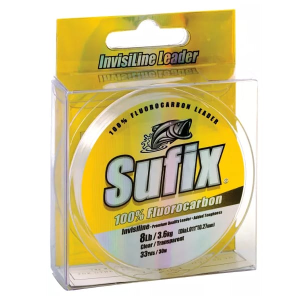 Sufix 100% Fluorocarbon Invisiline, 20lb Leader