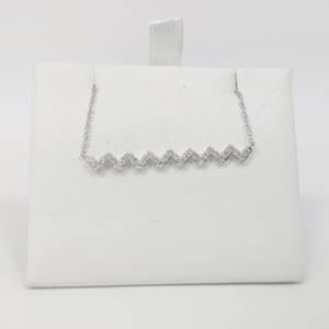 14k White Gold Diamond Mountain Tops Necklace Jewelry