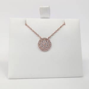 14k Rose Gold Circle Propelled Necklace Jewelry