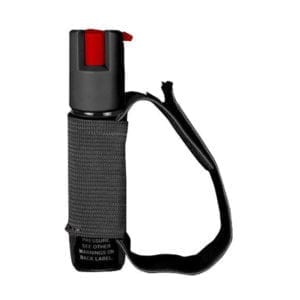 SABRE Red Pepper Gel with Adjustable Reflective Hand Strap – Black Hiking