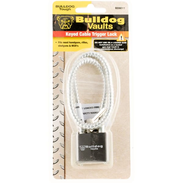 Bulldog Keyed Cable 15″ Trigger Lock Firearm Accessories