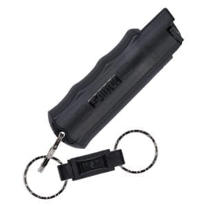 SABRE RED Pepper Spray Keychain with Quick Release Key Ring – Black Hiking
