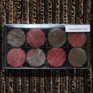 Coblentz Holiday Peanut Butter Cups with Drizzle