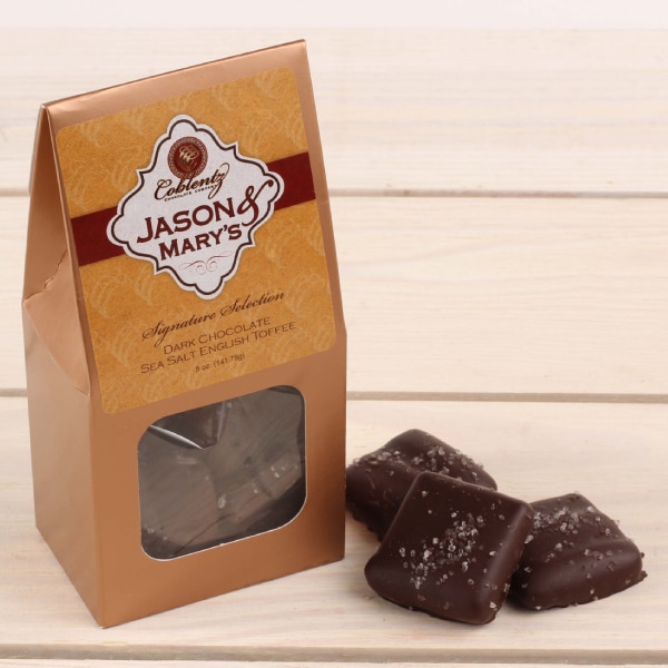 Coblentz Jason and Mary’s Signature Selection Dark Chocolate Sea Salt English Toffee Camping Essentials