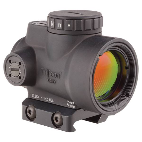 Trijicon MRO 1x25mm 2.0 MOA Adjustable Red Dot Sight, Low Mount Firearm Accessories