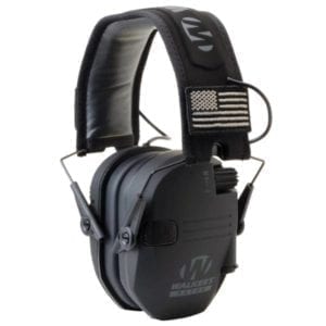 Walker’s Razor Slim Patriot Series Electronic Ear Muff – Black Eye & Ear Protection