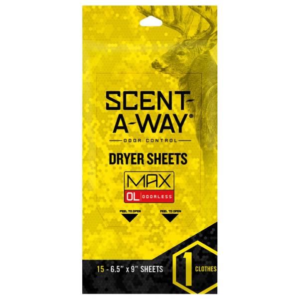 Hunters Specialties Scent-A-Way MAX Odorless Dryer Sheets Miscellaneous