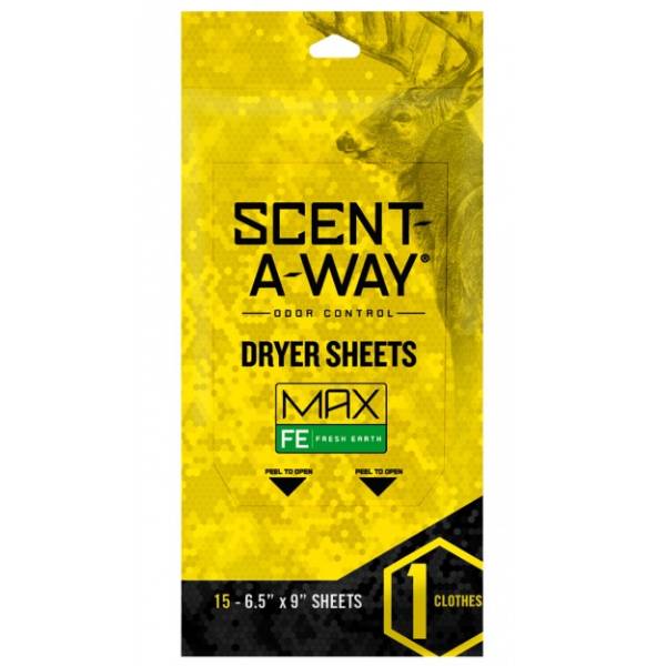 Hunters Specialties Scent-A-Way MAX Fresh Earth Dryer Sheets Miscellaneous