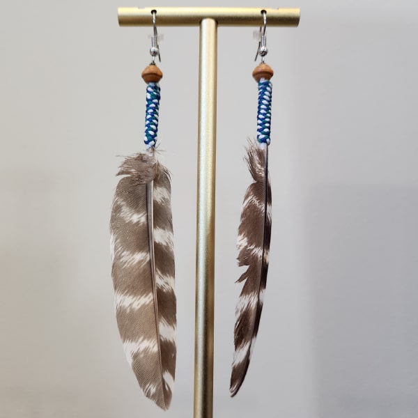 Tomaquag Museum Small Feather Earrings Accessories