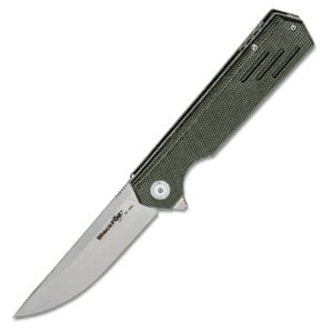 Fox BlackFox BF-740OD Revolver Micarta Green 3.54″ Folding Knife Folding Knives