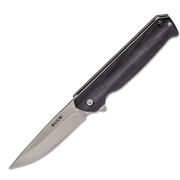 Buck 251 Langford Black Linerlock 3.375″ Flipper Knife Folding Knives