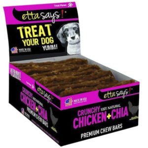 Etta Says Crunchy Premium Chew Bars Dog Treats – Chicken + Chia Dog Training & Supplies