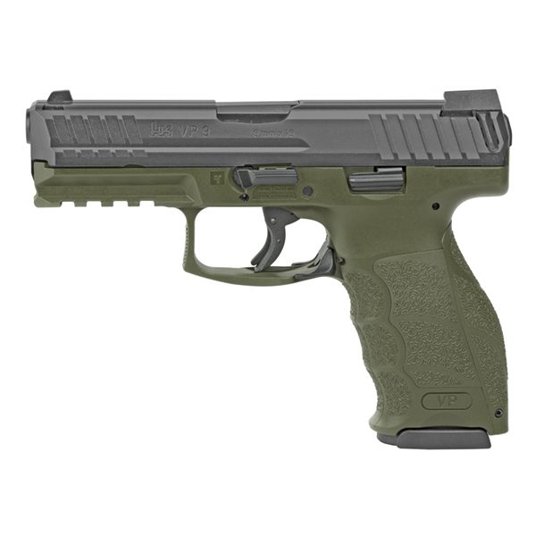 H&K VP9 Semi-Auto 9MM 4.09″ Handgun Green Firearms