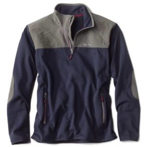 Orvis Quarter-Zip Hybrid Stretch Sweatshirt – Navy/Gray Clothing