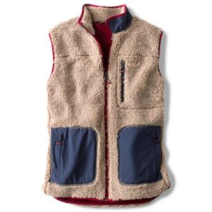 Orvis Sherpa Fleece Woven Contrast Vest Clothing