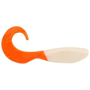 Berkley Gulp! Minnow Grub 4″ – Pearl White/Fluorescent Orange Fishing