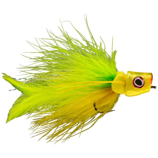 RIO PTO Popper Fly Fishing Lure, 2sz – Chartreuse/Yellow Fishing